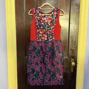 Boden Mixed Print Floral Cocktail Dress